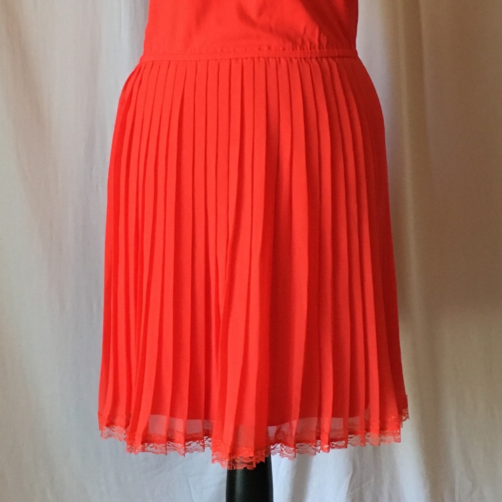 Victoria's Secret 2010 Red Satin Black Rhinestone Embellished Dress, Size XS - Picture 3 of 15